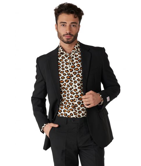 Smart skjorte fra OppoSuits med flot jaguar mønster. 