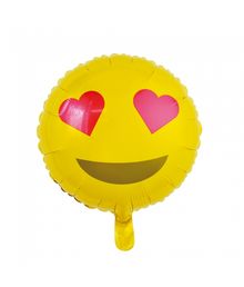 Emoji folieballon med hjerteøjne