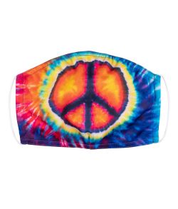 Mundbind med Hippie tie dye motiv