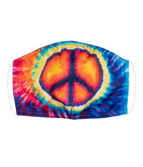 Mundbind med Hippie tie dye motiv