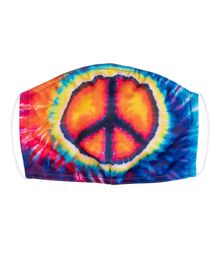 Mundbind med Hippie tie dye motiv