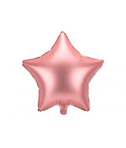 Stjerne folieballon i mat rose gold