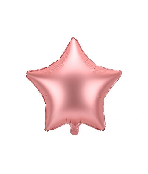 Stjerne folieballon i mat rose gold