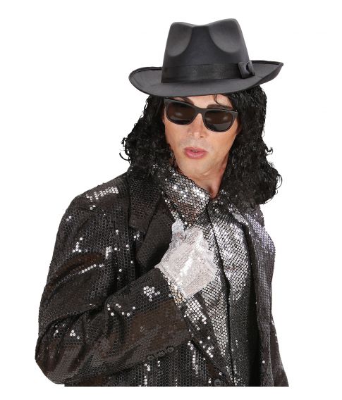 Flot sort paryk til Michael Jackson udklædningen.