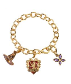 Flot guldbelagt Gryffindor armbånd med vedhæng. 