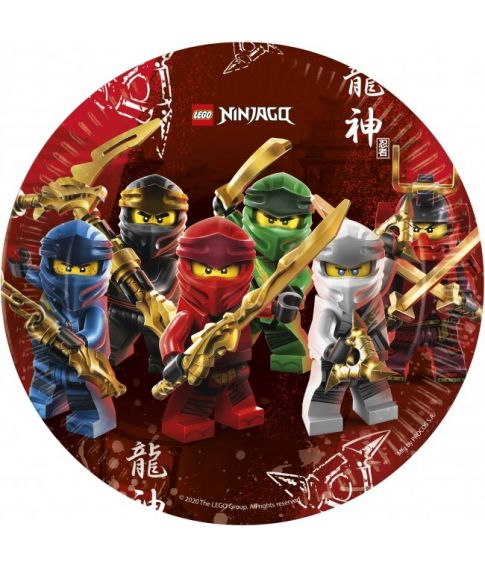 Flotte Lego Ninjago tallerkner til børnefødselsdagen.