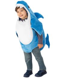 Sjovt Daddy Shark kostume til baby.