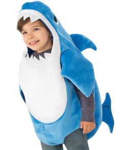 Sjovt Daddy Shark kostume til baby.