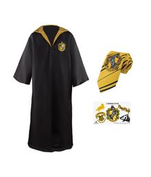 Hufflepuff kappe med slips