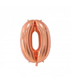 Folieballon 0 Rose Gold 66 cm.