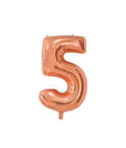 Folieballon 5 Rose Gold 66 cm.