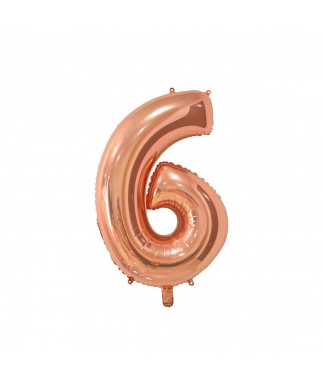 Folieballon 6 Rose Gold 66 cm.