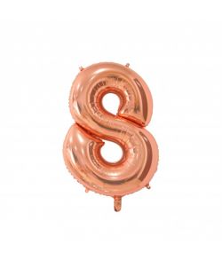 Folieballon 8 Rose Gold 66 cm.