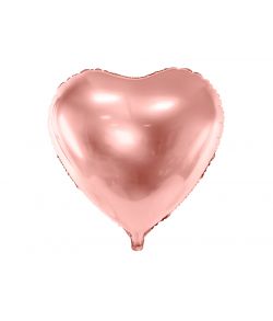 Folie ballon rose gold hjerte 61 cm