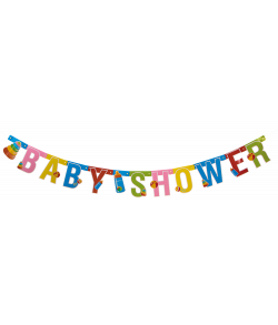 Flot Babyshower banner i flotte farver