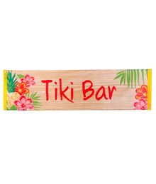 Stort Tiki bar stof banner til Hawaii festen