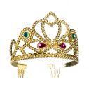 Flot prinsesse tiara i guld. 6 stk. assorteret.