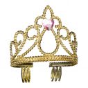 Flot prinsesse tiara i guld. 6 stk. assorteret.