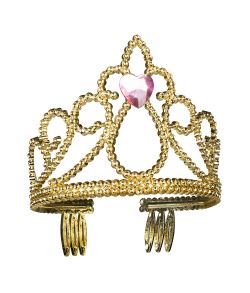 Flot prinsesse tiara i guld. 6 stk. assorteret.