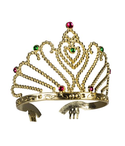 Flot prinsesse tiara i guld. 6 stk. assorteret.