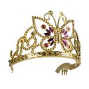 Flot prinsesse tiara i guld. 6 stk. assorteret.