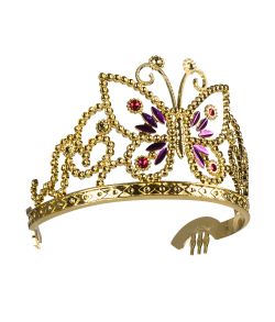 Flot prinsesse tiara i guld. 6 stk. assorteret.