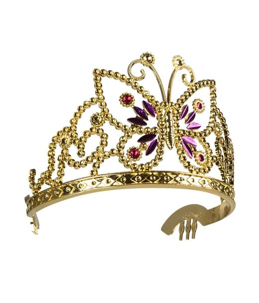 Flot prinsesse tiara i guld. 6 stk. assorteret.