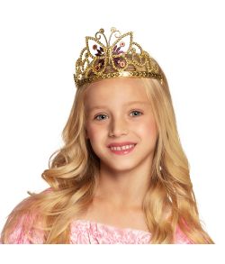 Flot prinsesse tiara i guld. 6 stk. assorteret.