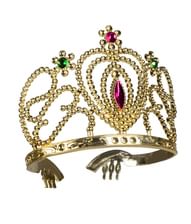 Flot prinsesse tiara i guld. 6 stk. assorteret.