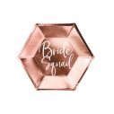 Rose gold tallerkner med Bride Squad