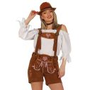 Flotte brune billige lederhosen til damer.