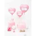 Hjerteformet folieballon med It's a Girl 