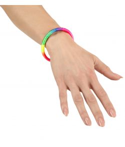 Regnbuefarvet neon armbånd