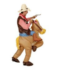 Sjovt oppusteligt heste kostume til Cowboy festen.