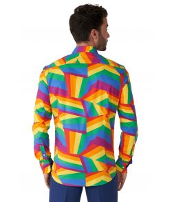 OppoSuit Zig Zag regnbue skjorte.