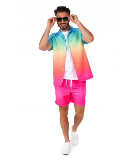 Smart sommersæt fra OppoSuits med skjorte og shorts.