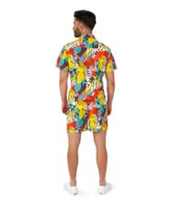 Smart sommersæt fra OppoSuits med skjorte og shorts med Pokemon Pikachu motiv. 