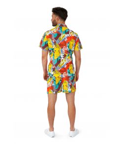 Smart sommersæt fra OppoSuits med skjorte og shorts med Pokemon Pikachu motiv. 