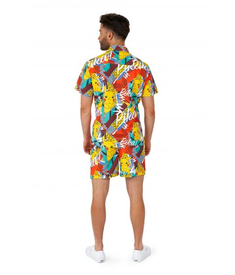 Smart sommersæt fra OppoSuits med skjorte og shorts med Pokemon Pikachu motiv. 