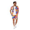 Smart sommersæt fra OppoSuits med skjorte og shorts med palme motiv. 