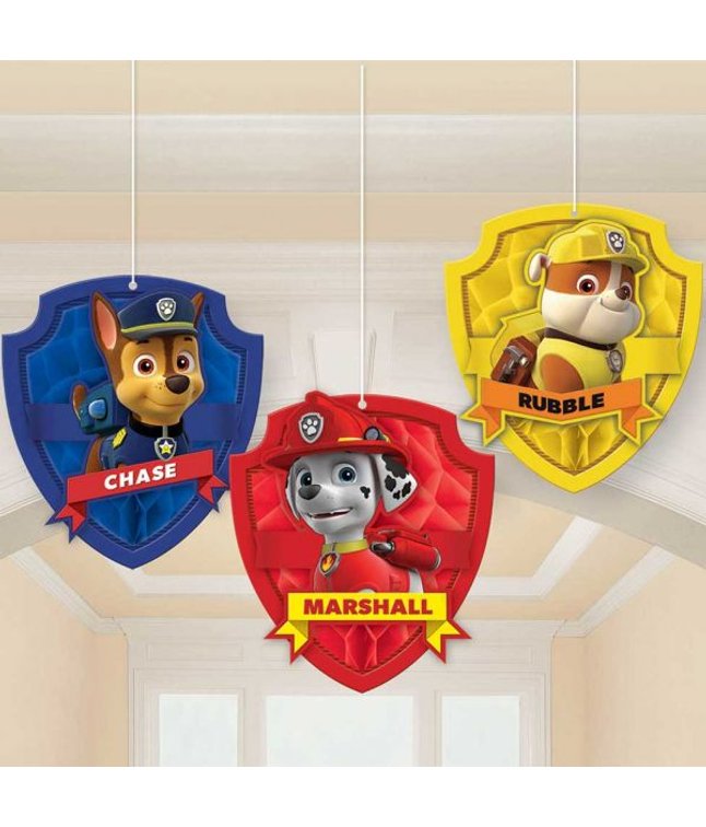 Flotte papirvæv dekoration til ophæng med Paw Patrol. 