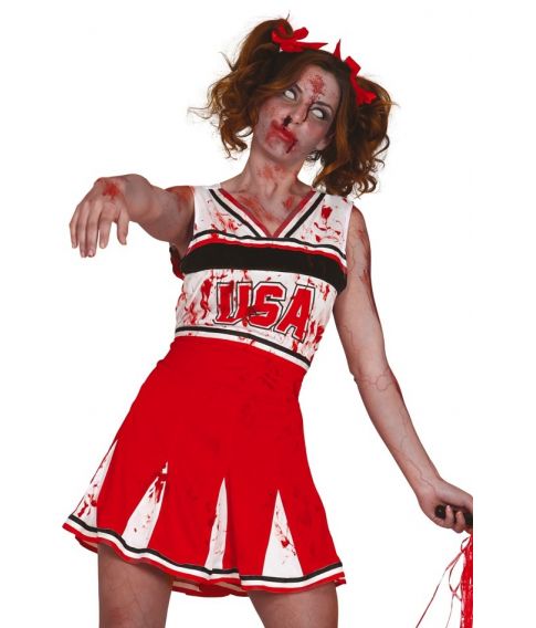 Zombie Cheerleader kostume til halloween