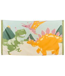 Flot Polyester flag med flotte dinosaurer.