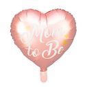 Flot pink hjerteformet folie ballon med Mom to Be.