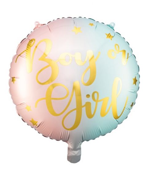 Folieballon Boy or girl 35 cm.