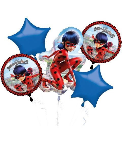 Flot Miraculous Ladybug folie ballonbuket.