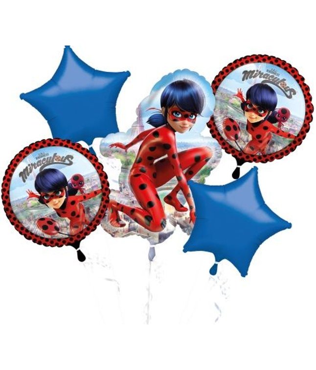 Flot Miraculous Ladybug folie ballonbuket.