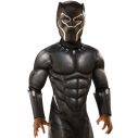 Black Panther kostume med muskel jumpsuit til drenge.