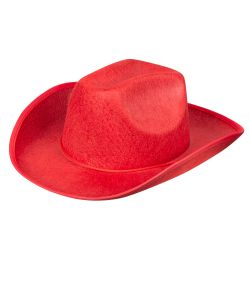 Rød cowboyhat.