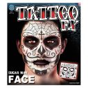 Flot Sugar Skull ansigts tatovering til De dødes dag. 